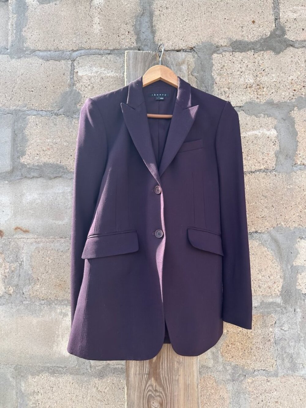 Theory purple staple blazer sz 4